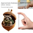 thumbnail image 3 of Handcrafted Resin Christmas Ornament, 3.15 Inch Acorn Shell Keepsake With Whimsical Animal, Hangs On Indoor Tree Branch Mantel Shelf And Window, Raccoon Reading Book, 3 of 7