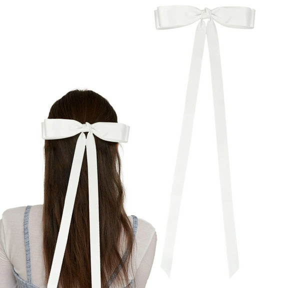 Event Decorations,1PCS Silky Satin Hair Bows Hair Clip Ribbon Accessories Ponytail Holder Hair Bow For Women Teens