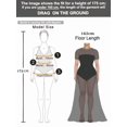 thumbnail image 3 of Burgundy Women Jacquard Elegant Spaghetti Strap Wedding Guest Dress,, 3 of 8