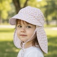 thumbnail image 2 of Gaexia Kids Sun Hat With Neck UPF 50+ Adjustable Chin Strap Beach Cap Toddler Breathable Outdoor Fisherman for Girls, 2 of 5