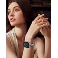 thumbnail image 6 of Wearlizer Slim Stainless Steel Watch Band Compatible with Apple Watch Bands Women Sculpted Link Bracelet Adjustable Strap for Series 11/10/9/8/7/6/5/4/3/SE/Ultra 38/40/41/42/44/45/46/49mm, 6 of 6