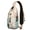Beige-1, variant on Vintage Geometric Sling Bag, Ink Sketch Crossbody Backpack with Striped Pastoral Design for City Walks