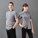 thumbnail image 4 of Uniforme de chef Delantal de cocina de manga corta de verano con bolsillos delanteros Trajes Carnicero Servidor Ropa Suministros para el hogar Absorbedores de humedad Gris L Advancent LF000327-09, 4 of 7