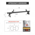 thumbnail image 2 of AA Racks Model AX302 Aluminum Van Ladder Roof Rack System Fits for 2013-On RAM ProMaster/ 2015-On Transit - 3 Bar 72', 2 of 8