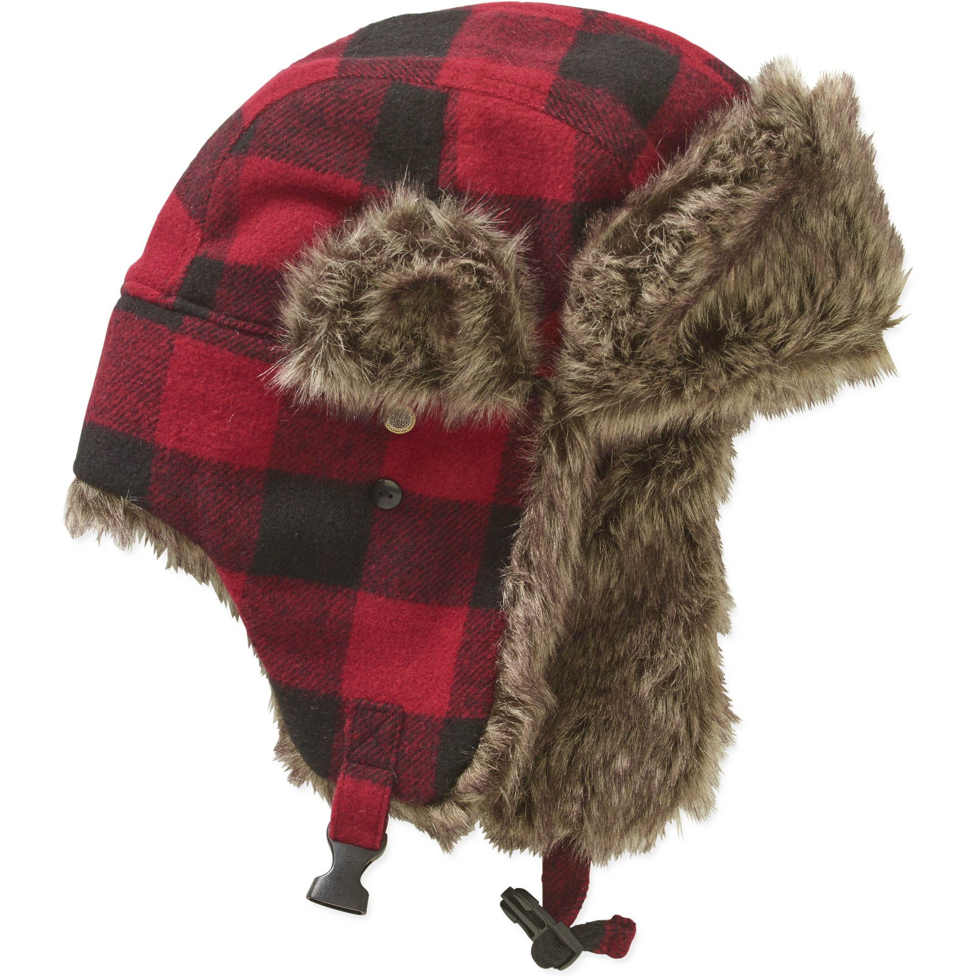 faded glory mens plaid trapper hat