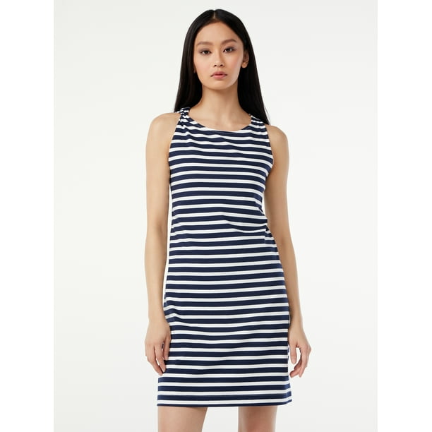 Free Assembly Women's Mini Tank Dress with Twist Accent - Walmart.com