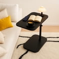thumbnail image 4 of PinkSheep Small Side Table Couch End Table Accent Table Tray Table Little Table for Living Room Small Spaces, Black, Height Adjustable, 4 of 8