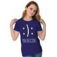 thumbnail image 4 of You Decide Happy Sad Emoticon Cute Womens Slim Fit Graphic Tee Brisco Brands S, 4 of 5