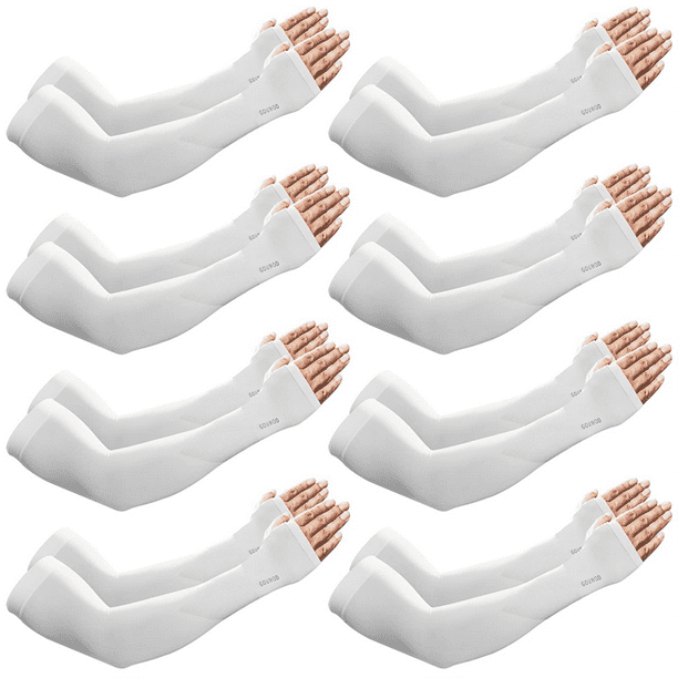 8 Pairs Arm Sleeves for Men and Women, Sleeve to Cover Full Arms,UV Out