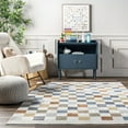 thumbnail image 5 of nuLOOM Naya SpinClean Checkered Machine Washable Area Rug, 9' x 12', Naya Multicolor, 5 of 6