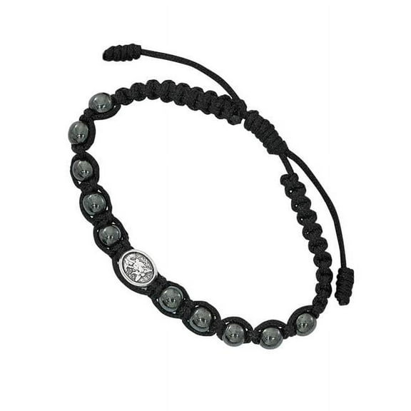 Boys Hematite St Michael Carded Bracelet