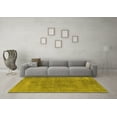 thumbnail image 3 of Ahgly Company Machine Washable Indoor Rectangle Oriental Yellow Industrial Area Rugs, 5' x 7', 3 of 4