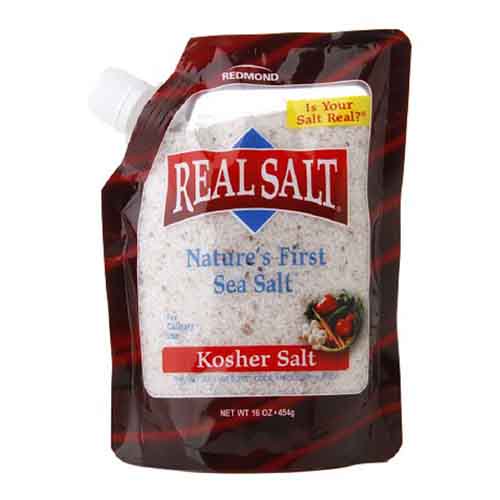 Redmond Real Salt Natures First Sea Salt, Kosher 16 Oz