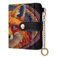 thumbnail image 2 of Small Wallet For Women Bifold Leather Pocket Coin Credit Card Holder With RFID Blocking Colorful Fox Face, 2 of 6