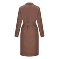 thumbnail image 6 of Women's Autumn and Winter Solid Cardigan Coat with Suit Collar Buttons Long Sleeve Overcoat, 6 of 7