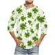 thumbnail image 1 of Ceisia Men's St. Patrick's Day 3/4 Sleeve T-Shirts, Relaxed Fit Crew Neck Shamrock Graphic Tees Gifts, 1 of 4