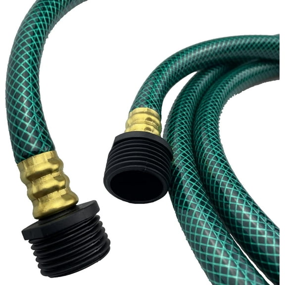 WEIFEI-PVC Garden Hose 1/2 Inch, Flexible Water Hose with Male and Female Fittings, No Leaking, Heavy Duty, for Household, Outdoors, Lawns, Patio (3 FT, Green, Plastic Fittings)