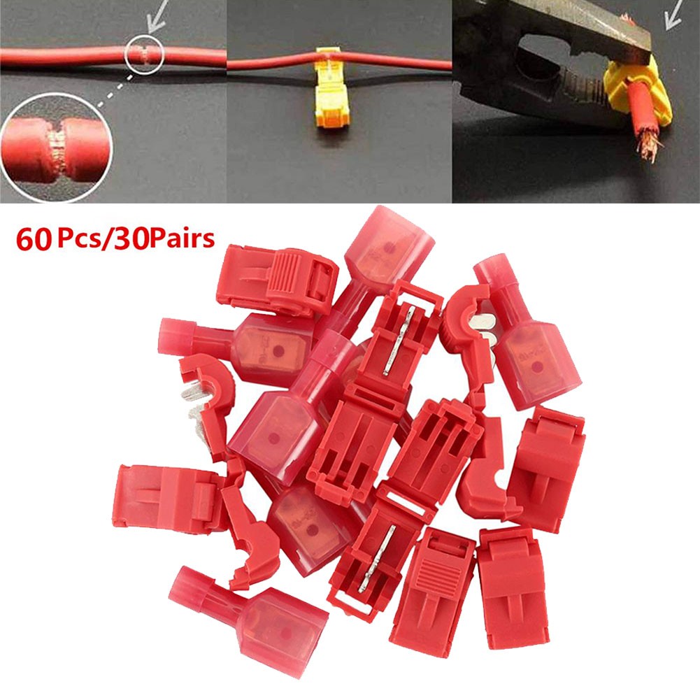 Leke 60PCS TTaps& Male Insulated Quick Splice Lock Wire Terminals
