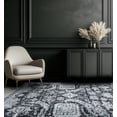 thumbnail image 4 of 6x9 ft Area Rug, Washable Non-Slip Boho Design for Living Room, Bedroom, Patio & Outdoor Spaces, Black & White, Durable and Stylish Area Rugs, 4 of 12