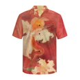 thumbnail image 5 of KUIFORTI Couple Matching Outfits Tropical Red Floral Washable Matching Summer Outfits for Couples Hawaiian Shirt for Men with Soft Fabric Breathable for Summer Vacation Trip, 5 of 7
