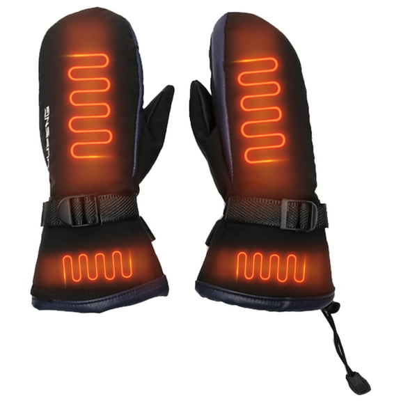 Yibooy Electric Heated Gloves 3 Gear Temperature Ski Mittens for Outdoor Camping Hiking