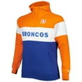 thumbnail image 2 of Men's New Era Navy Denver Broncos Big & Tall Throwback Colorblock Raglan Pullover Hoodie, 2 of 3