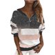 thumbnail image 1 of Blusa informal de manga larga con cuello en V y cremallera para mujer Pompotops gfhjh4888, 1 of 5