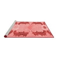 thumbnail image 2 of Ahgly Company Machine Washable Indoor Square Abstract Red Modern Area Rugs, 4' Square, 2 of 4
