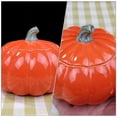 Ceramic Pumpkin Jar Coffee Candy Honey Pot Embellishing Ornament Jar Pumpkin Shape Container Tea