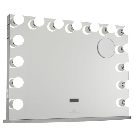 Impressions Vanity Hollywood Premiere Pro LED Magnifying Makeup Mirror with 15 Bulbs (Silver)