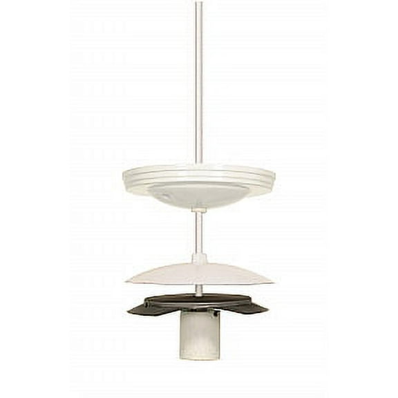 Satco 4in Neckless Ball Holder Kit For 3-7/8in Diameter Glass 8FT 18/3 SVT White