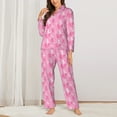 thumbnail image 3 of Wukai Breast Cancer Awareness (3) Print Women's Pajama Set - Soft Long Sleeve Sleepwear for Comfort and Style-XX-Large, 3 of 9