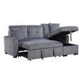 thumbnail image 5 of Lexicon Rhett 3-Piece Corduroy Reversible Sectional in Dark Gray, 5 of 11