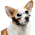 thumbnail image 1 of HAHDAXIA Lunettes pour Chien Lunettes de Soleil pour Chien Sangle Ajustable pour Lunettes anti-UV Protection Imperméable pour Chien Blanc, 1 of 7