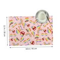 thumbnail image 3 of DouZhe Polyester Placemats Ensemble de 4, Motif Arc-en-Ciel LGBT Mois de la Fierté Résistant à la Chaleur Place Mats pour Table à Manger, 12 Pouces x 18 Pouces, 3 of 6