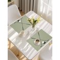 thumbnail image 5 of Golf Ball Club Placemats Set of 12, Sports Abstract Vintage Green Placemats for Dining Table, Place Mats for Kitchen Tabletop, Waterproof Wipeable Dining Table Mats Set, 5 of 9