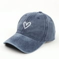 thumbnail image 4 of Gorra de béisbol para mujer con bordado de corazón: gorra de moda para niñas para deportes al aire libre,ajustable,bonita y casual, 4 of 6