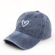 thumbnail image 4 of Gorra de béisbol para mujer con bordado de corazón: gorra de moda para niñas para deportes al aire libre,ajustable,bonita y casual, 4 of 6