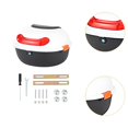 thumbnail image 6 of yotijay Motorcycle Rear Trunk Box Secured Strong Sturdy Motorbike Rear Luggage Trunk White, 6 of 9