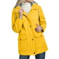 thumbnail image 5 of GEWSEY Women's Anorak Military Jacket Lightweight Casual Cotton Coat with Hood (Yellow, XL), 5 of 6