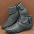 thumbnail image 5 of Ankle Booties for Women, Flat Heel Short Boots, Fashion Casual Pull-On Boots, 5 of 6