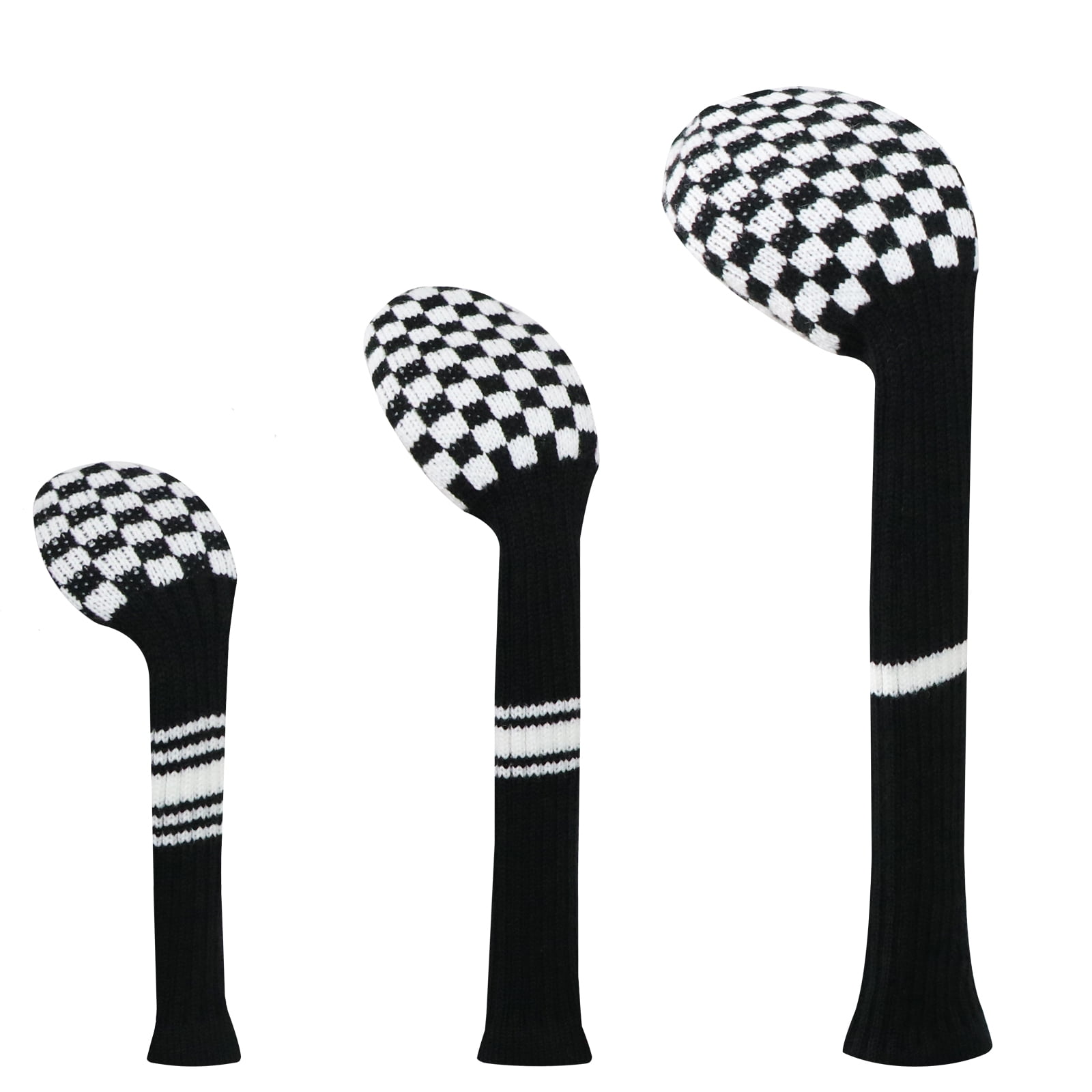 LeFeng 3Pcs Golf Club Covers, Knitted Golf Club Covers for 460cc Driver
