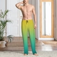 thumbnail image 2 of Hirioo Teal To Yellow Gradient for Women's PJ Pajama Pants Sleep Pants Women's Home Trousers with Pockets,S-3XL-X-Large, 2 of 6