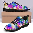 thumbnail image 4 of Paint Splatter Neon Shoes for Men Women Running Sneakers Breathable Casual Sport Tennis Shoes Black Size 8, 4 of 5