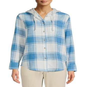 Time And Tru Women's Hooded Flannel