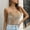 Khaki, variant on YLOMAY Camisole Tops for Women Womens Tank Tops Women's V-Neck Lower Split Outer Wear Chest Wrapped Short Navel Exposed Top Suspender Vest Holiday Gift Finder Womens Tops