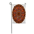 thumbnail image 1 of JSDART Brown Abstract Colorful Mandala in Circle Round Pattern Floral Garden Flag Decorative Flag House Banner 28x40 inch, 1 of 1