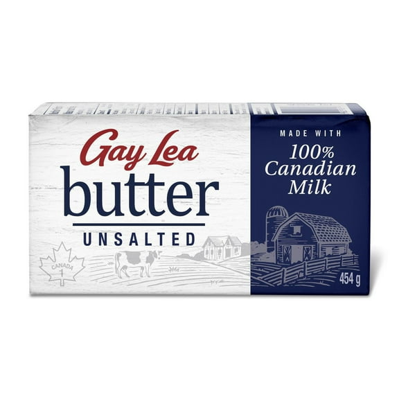 Gay Lea Unsalted Butter, 454 g, 1 lb