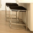 thumbnail image 3 of Jamie Young Co Shelby Stainless Steel/Hide Counter Stool in Nickel/Espresso, 3 of 3
