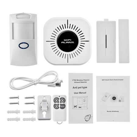 Wireless Security Alarm System Home Wifi Alarm System Phone App Remote Control PIR Door Sensor Burglar Alarm